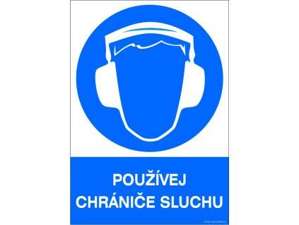 Samolepka Používej chrániče sluchu