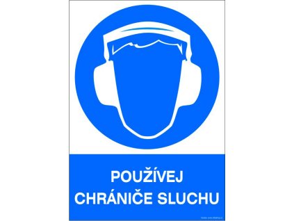 Samolepka Používej chrániče sluchu, A4
