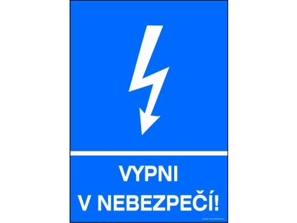 Samolepka Vypni v nebezpečí, A5