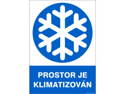 Samolepka Prostor je klimatizován, A5