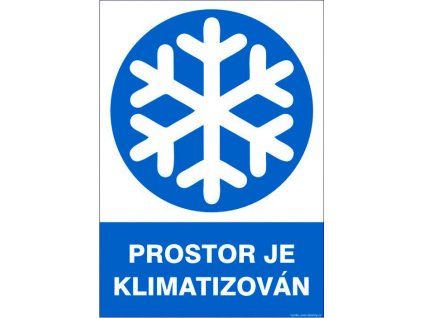 Samolepka Prostor je klimatizován
