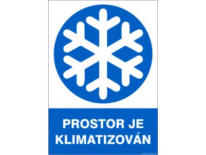 Samolepka Prostor je klimatizován, A4