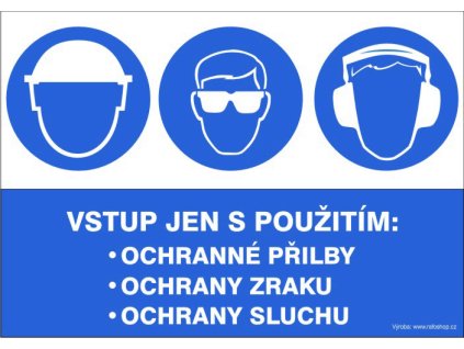 Samolepka Vstup jen s použitím..., A5