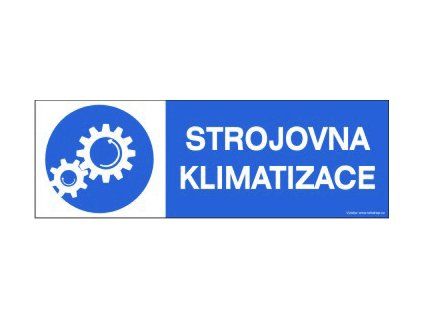 Samolepka Strojovna klimatizace, 15 x 5 cm