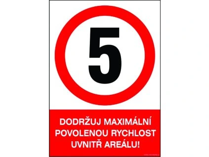 Samolepka Dodržuj maximální povolenou rychlost..., A4