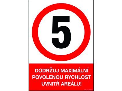 Samolepka Dodržuj maximální povolenou rychlost