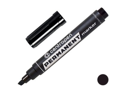 Fix Centropen 8576, permanent, seříznutý hrot, černý