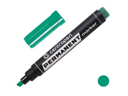 Fix Centropen 8576, permanent, seříznutý hrot, zelený