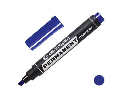 Fix Centropen 8576, permanent, seříznutý hrot, modrý