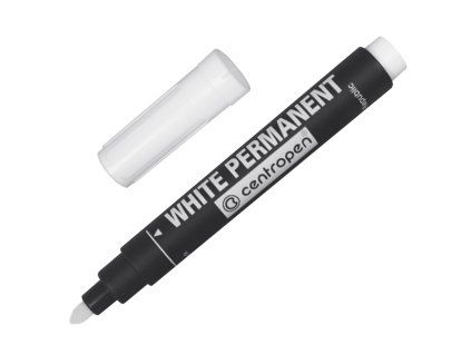 Fix Centropen 8586, bílý, permanentní
