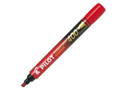 Fix Pilot Permanent Marker 100, seříznutý hrot, červený
