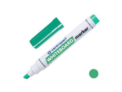 Fix Centropen 8569, whiteboard, zelený, seříznutý hrot