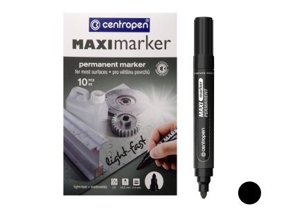Fix Centropen 8936 MAXI, permanent, černý, hrot 4 mm