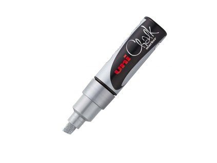 Fix Uni Chalk marker, tekutá křída, 8 mm, stříbrný