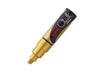 Fix Uni Chalk marker, tekutá křída, 8 mm, zlatý