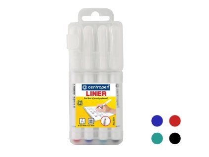 Sada fixů Centropen 2811/4, šíře stopy 0,3mm