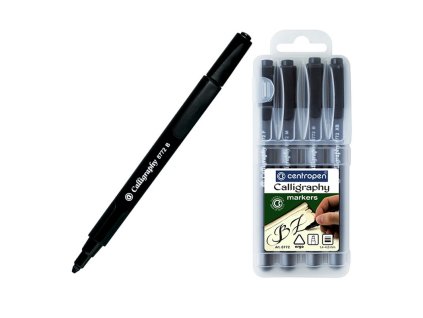 Sada 4 fixů Centropen 8772, kaligrafické hroty