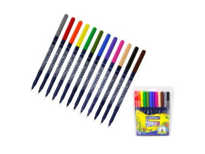 Sada fixů Centropen 2521/12 Happy Liner, 12 barev