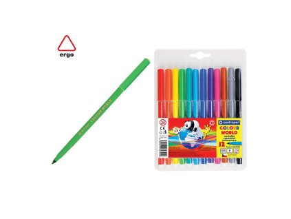 Sada fixů Centropen 7550, 12 barev, na papír