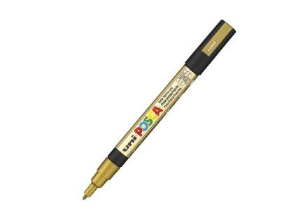 Akrylový fix Posca PC-3M, hrot 1,3 mm, zlatý