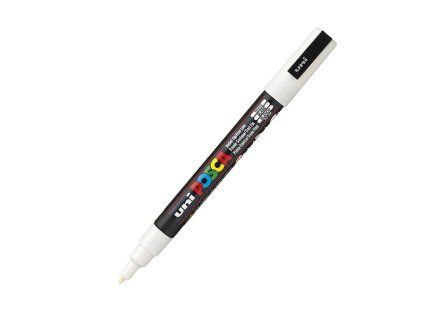 Akrylový fix Posca PC-3M, hrot 1,3 mm, bílý