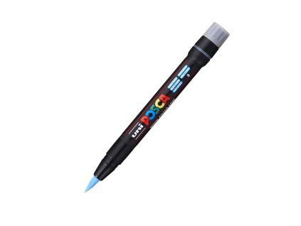 Akrylový fix Posca PCF-350, štětcový hrot 8 mm, světle modrý