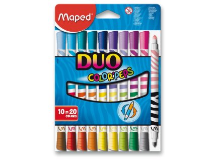 Sada fixů Maped DUO ColorPeps, 10x fix = 20 barev
