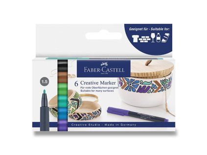 Sada fixů Faber-Castell Creative Marker: Fairy Forest, 6 barev