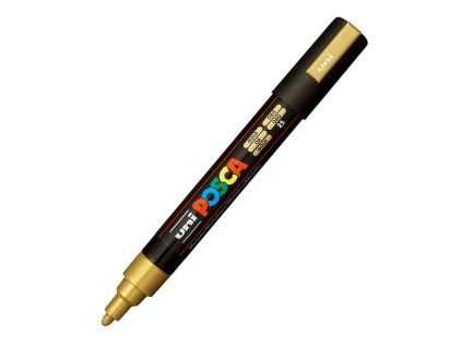 Akrylový fix Posca PC-5M, hrot 2,5 mm, zlatý