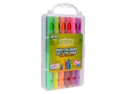 Oboustranné fixy Cricco, 24 barev