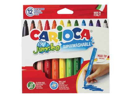 Fixy Carioca Jumbo, osmihranné, 12 barev