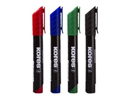 Sada permanentních fixů Kores K-marker, 4 barvy