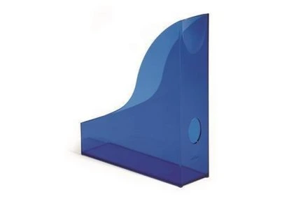 Stojan na časopisy Durable Basic, transparentní modrý