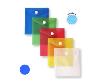 Desky A6 s drukem Diagonal, čiré modré