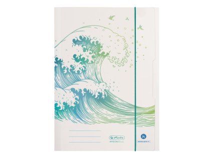 Desky A4 s gumou Herlitz GREENline Vlna