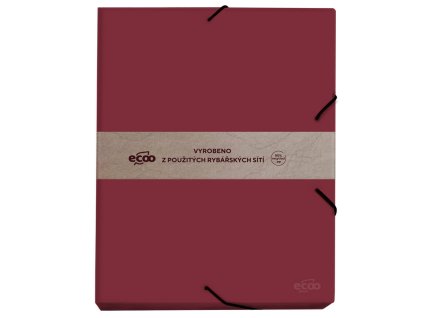 Box na spisy A4 ECOO, tmavě červený