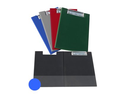 Desky A4 s klipem, dvojité, modré