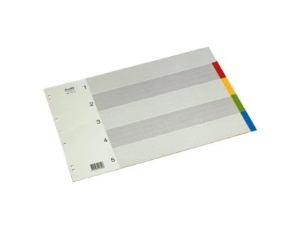 Rozdružovač A3, 5 barev, plastový, Bantex
