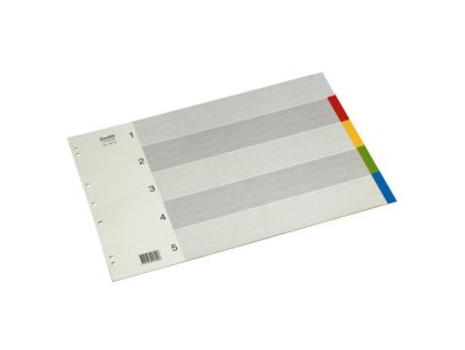 Rozdružovač A3, 5 barev, plastový, Bantex