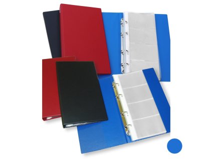 Vizitkář 4-řadý Standard karis A5, modrý