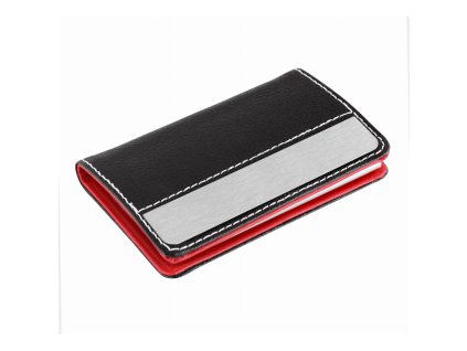 Vizitkář kovový s imitací kůže Kamerc