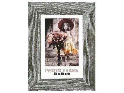 Dřevěný rámeček Narvik plexi, 13 x 18 cm, tmavě hnědý