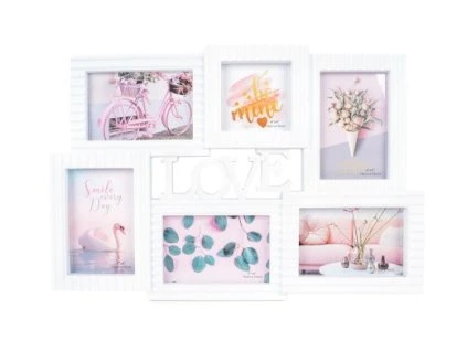 Fotorámeček Gallery Love, bílý