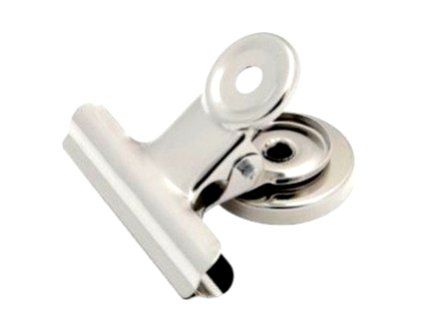 Klip kancelářský S MAGNETEM, chromový, 31 mm