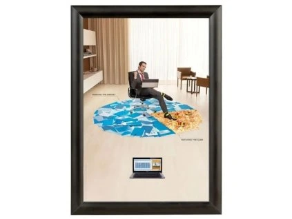 Reklamní klip rám A3, černý, 25 mm