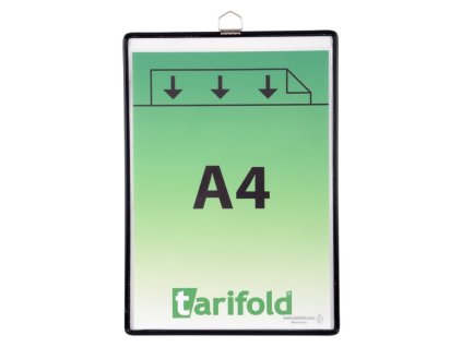 Rámečkova kapsa A4 s očkem, na výšku, černá