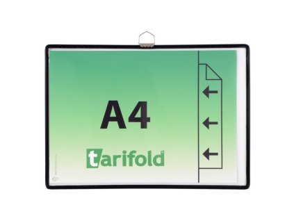 Rámečková kapsa A4 s očkem, na šířku, černá