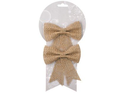 Mašle jutová 12 cm, 2 ks