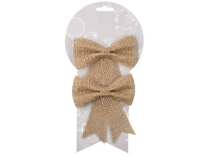 Mašle jutová 12 cm, 2 ks