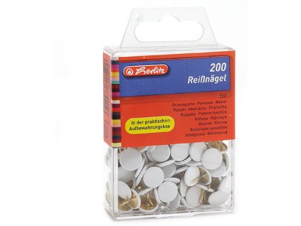 Napínáčky bílé, Herlitz, 200 ks